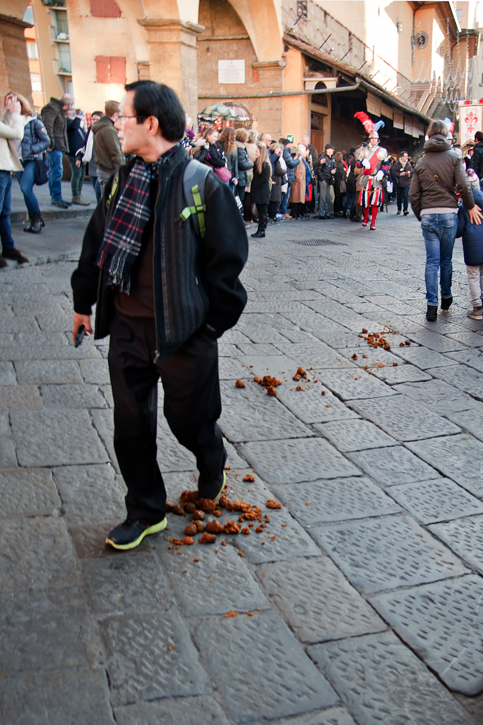 DECIMA CLASS Il Castello - Francesco Sabatini La distrazione qui  ben rappresentata in forma anche spiritosa o comica. D'altronde alle manifestazioni di rappresentazioni storiche ci sono i cavalli, i cavalli non sono avvezzi ad alzare la mano per recars