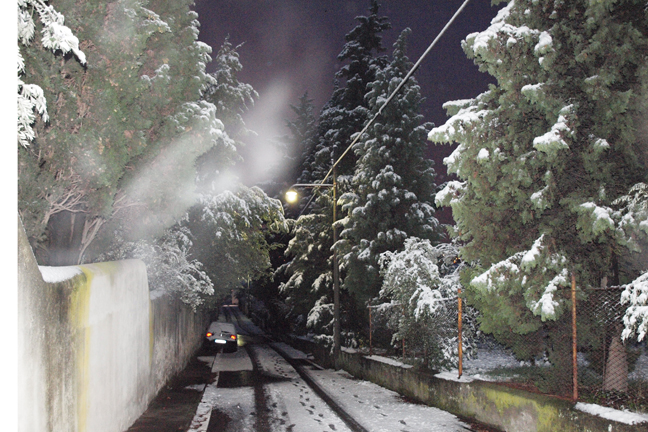 Evaporazione mentre nevica