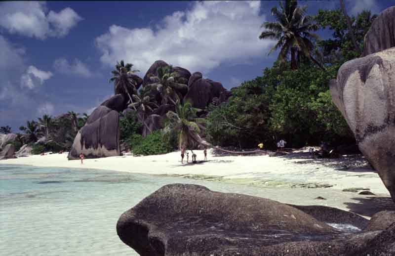 Isola di Praslin-spiaggia Anse source d'argent