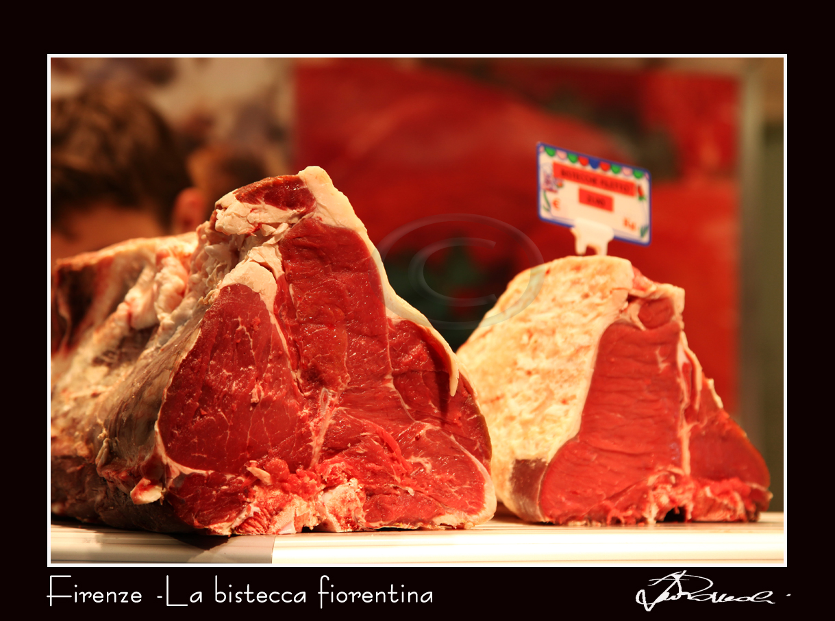 La fiorentina... bistecca 
La bistecca alla fiorentina  un taglio di carne di vitellone o di scottona che, unito alla specifica preparazione, ne fa uno dei piatti pi conosciuti della cucina toscana. Si tratta di un taglio alto comprensivo dell'osso, da 